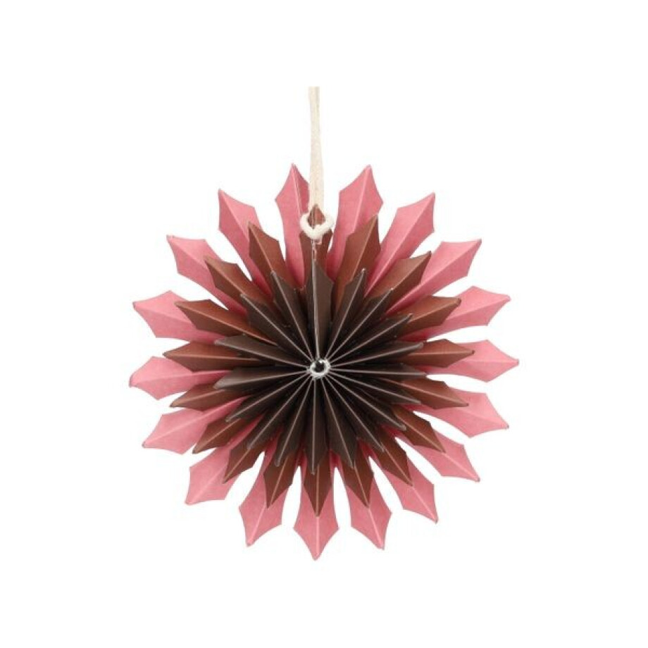 Hanger ster, papier, roodbruin, Ø10 cm Hanger ster, papier, roodbruin, Ø10 cm afbeelding 1