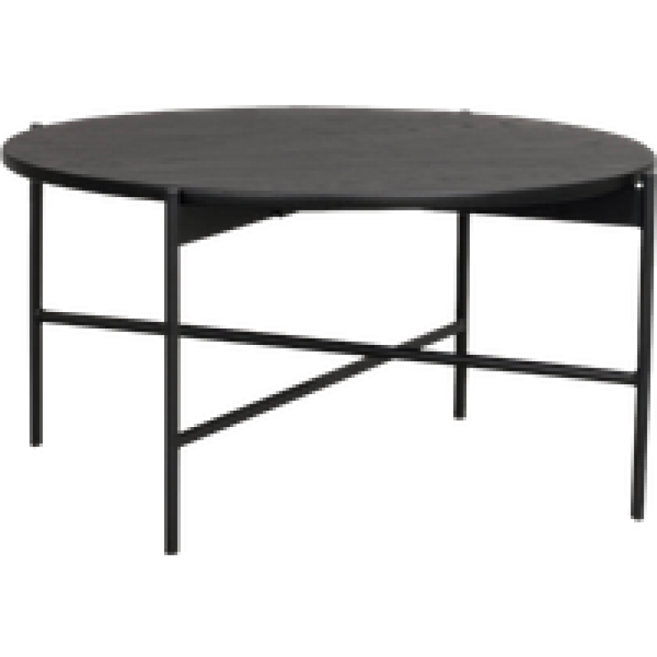 Skye ronde houten salontafel zwart - Ø 89 cm afbeelding 1