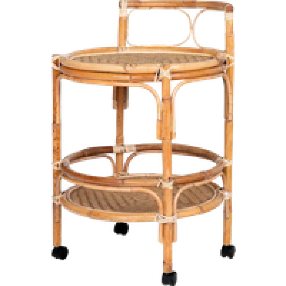 Indigo rotan trolley naturel - Ø 55 cm afbeelding 1