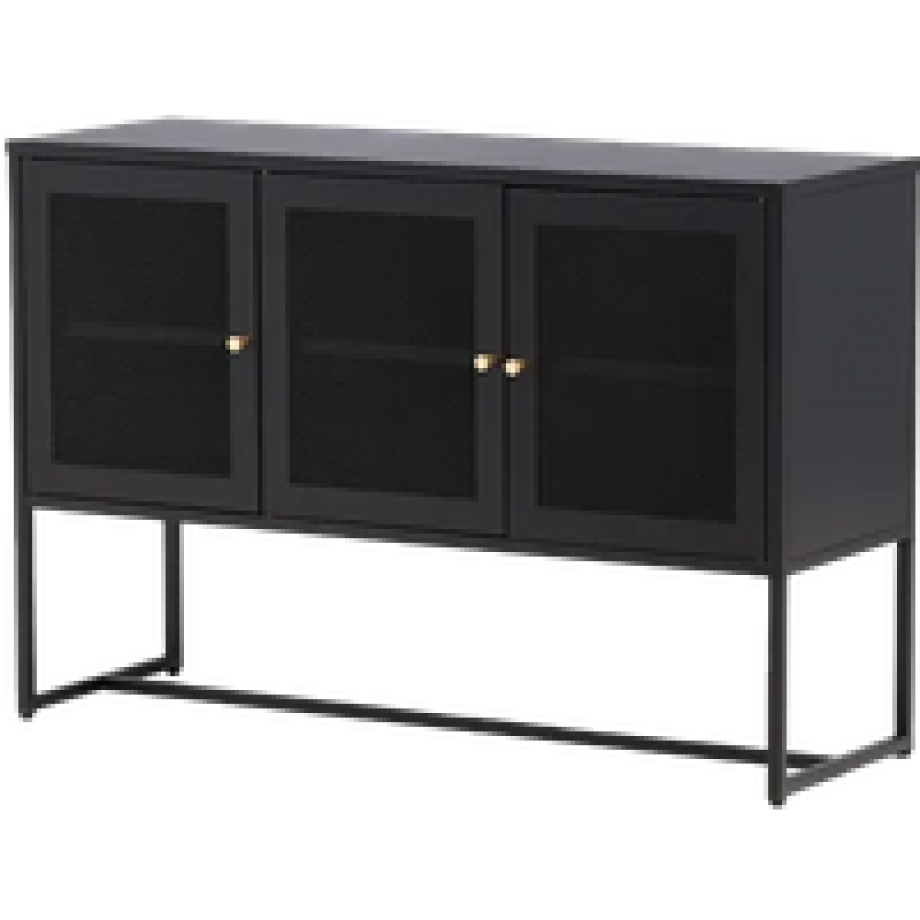 Sita metalen dressoir zwart - 120 x 80 cm afbeelding 1