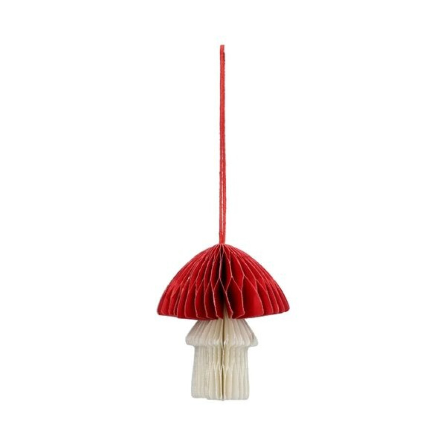 Hanger paddenstoel, papier, honingraat, 7 cm Hanger paddenstoel, papier, honingraat, 7 cm afbeelding 1
