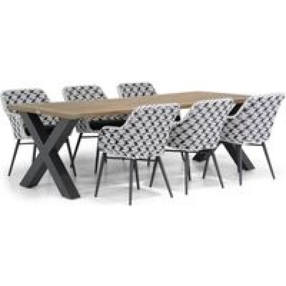 Lifestyle Crossway/Cardiff 240 cm dining tuinset 7-delig afbeelding 1