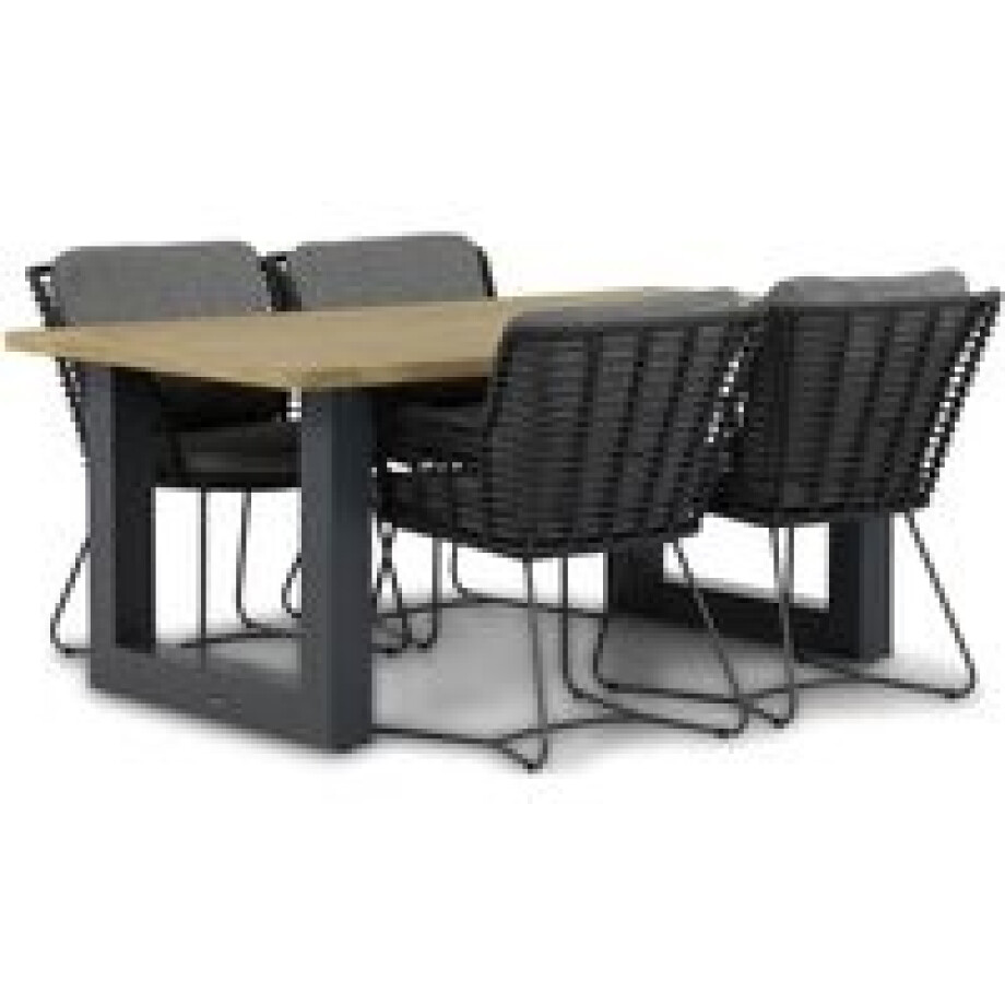 4 Seasons Outdoor Fabrice/Talai 180 cm dining tuinset 5-delig 4 Seasons Outdoor Fabrice/Talai 180 cm dining tuinset 5-delig afbeelding 1