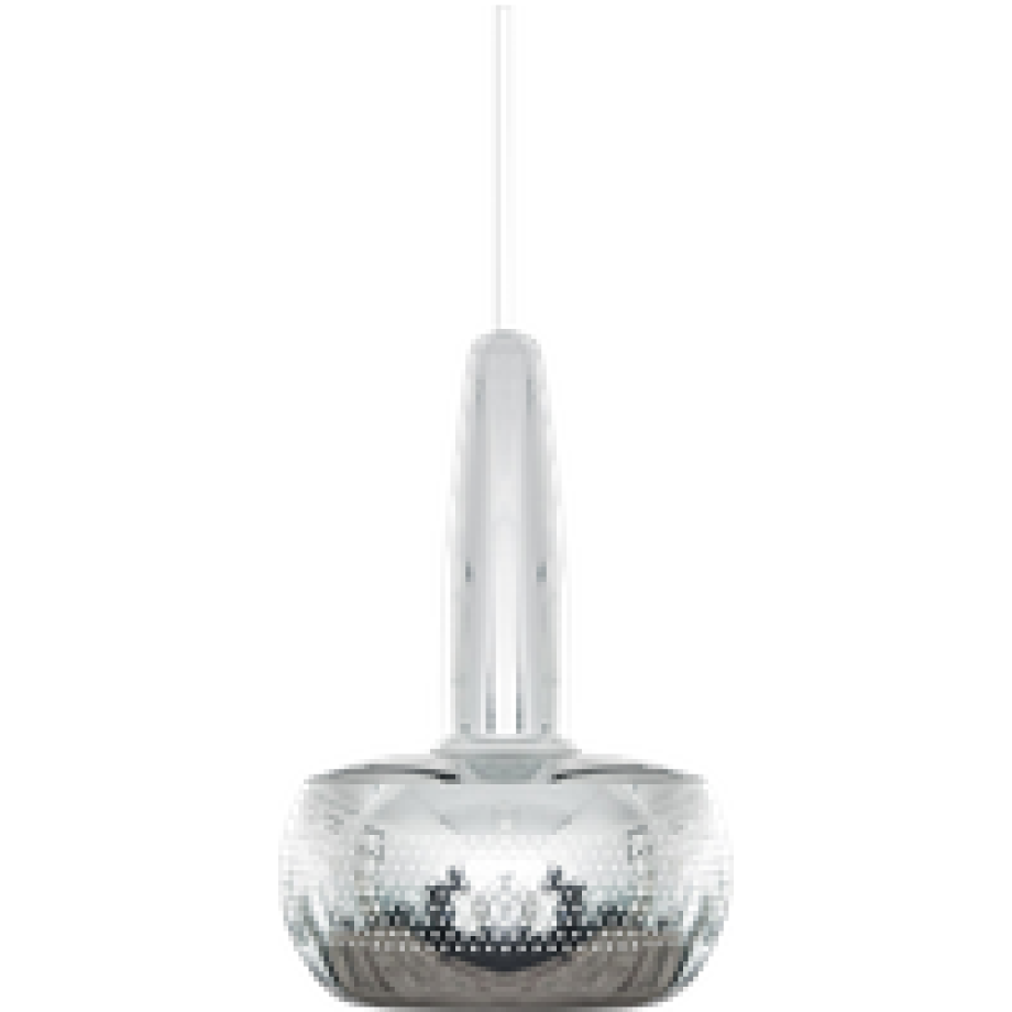 Clava hanglamp polished steel - met koordset wit - Ø 21,5 cm afbeelding 1