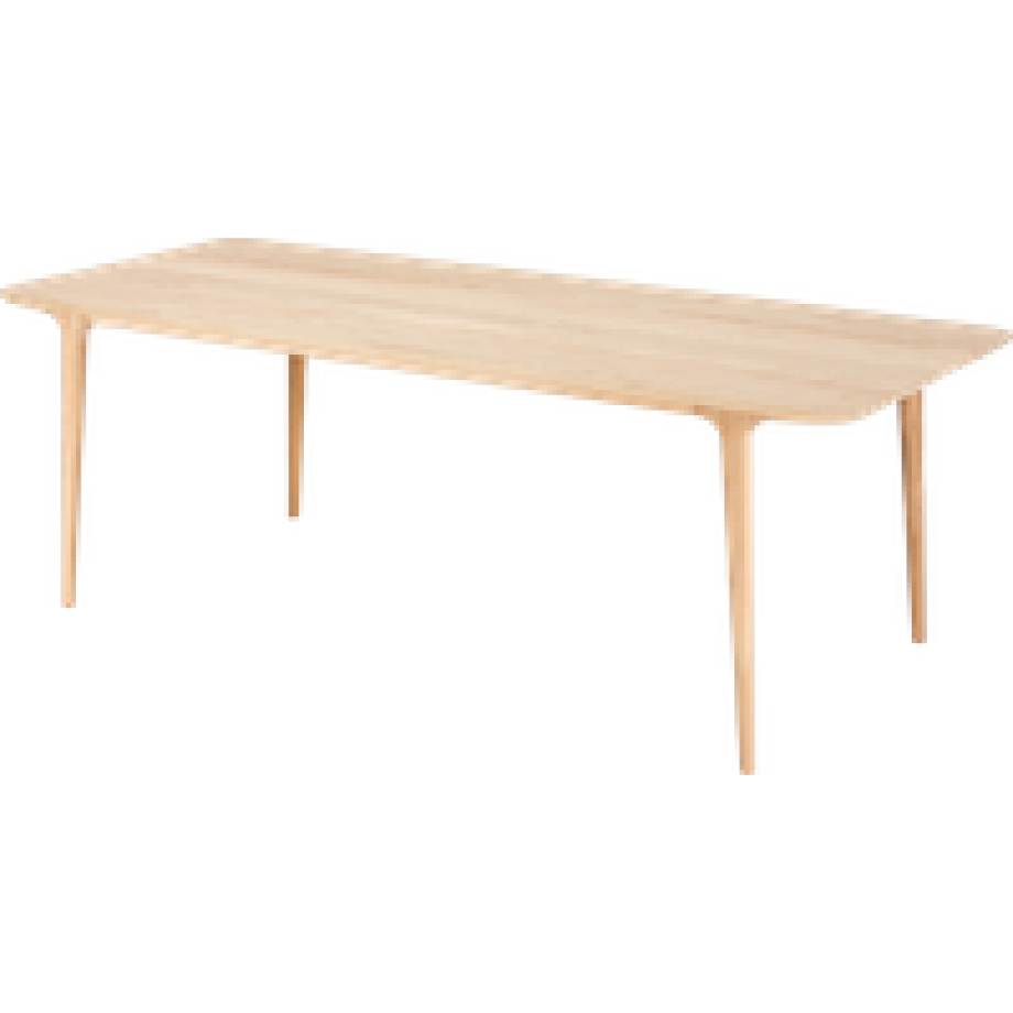 Fawn table houten eettafel whitewash - 220 x 90 cm afbeelding 1