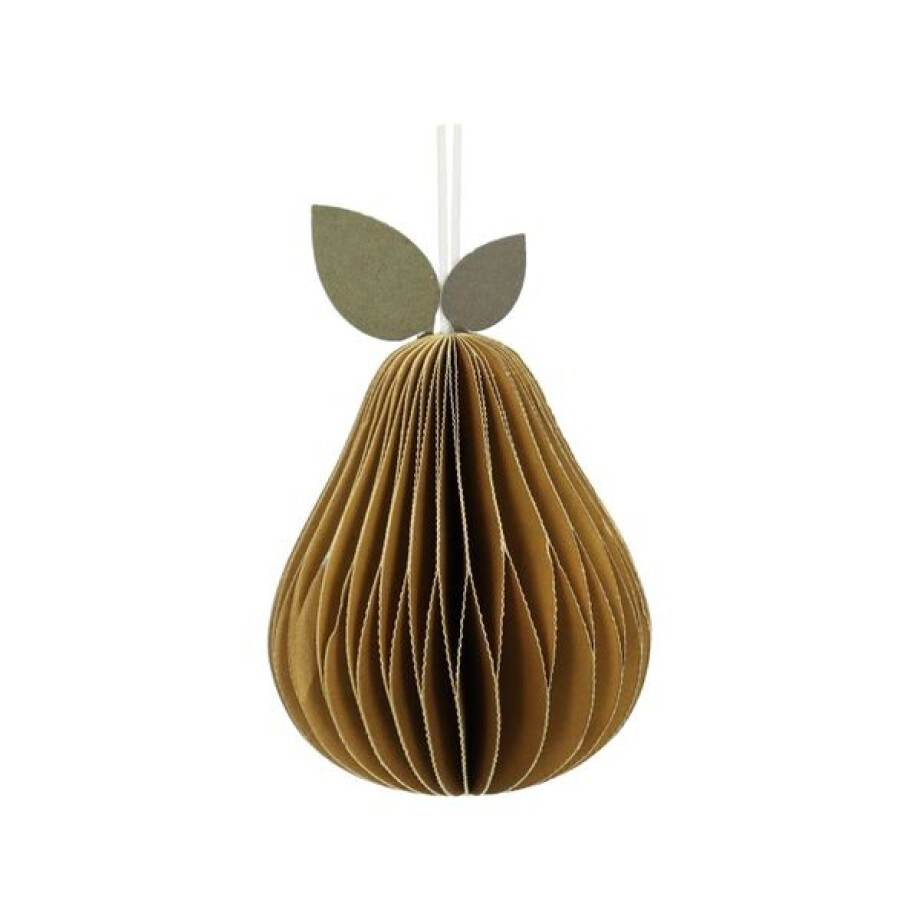 Hanger peer, papier, honingraat, oker, 8,5 cm afbeelding 1