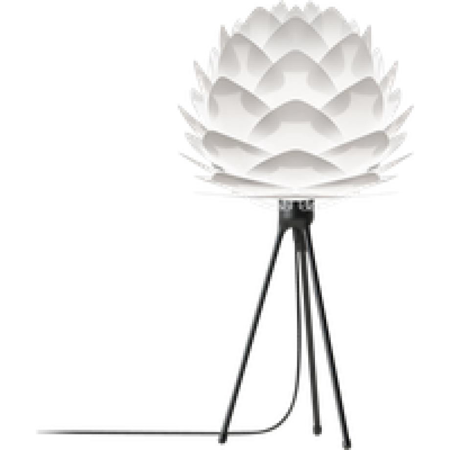 Silvia Mini tafellamp white - met tripod zwart - Ø 32 cm afbeelding 1