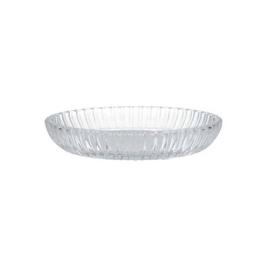 Zeepschaaltje, geribbeld glas, 14,5 cm x 3 cm Zeepschaaltje, geribbeld glas, 14,5 cm x 3 cm afbeelding 1