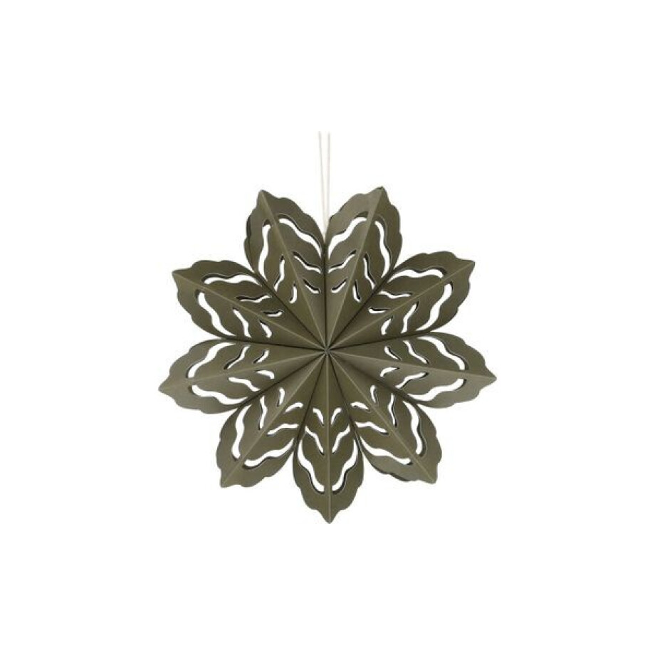 Kerstster, papier, mosgroen, 23 cm afbeelding 1