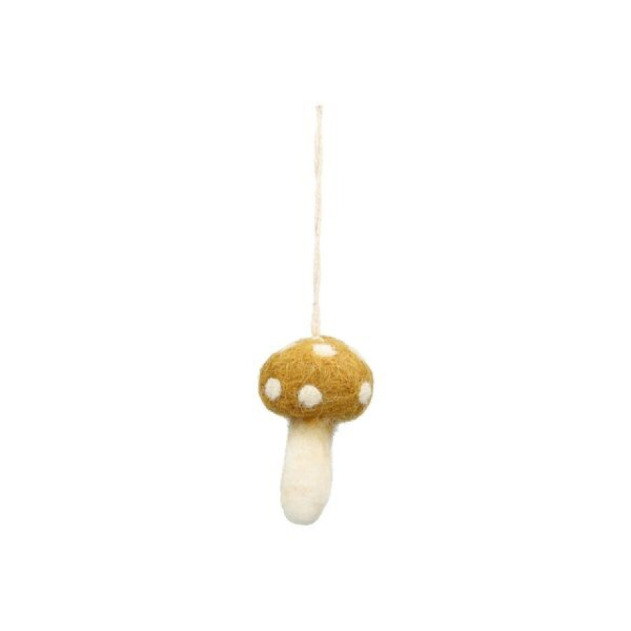 Hanger paddenstoel, vilt, geel afbeelding 1