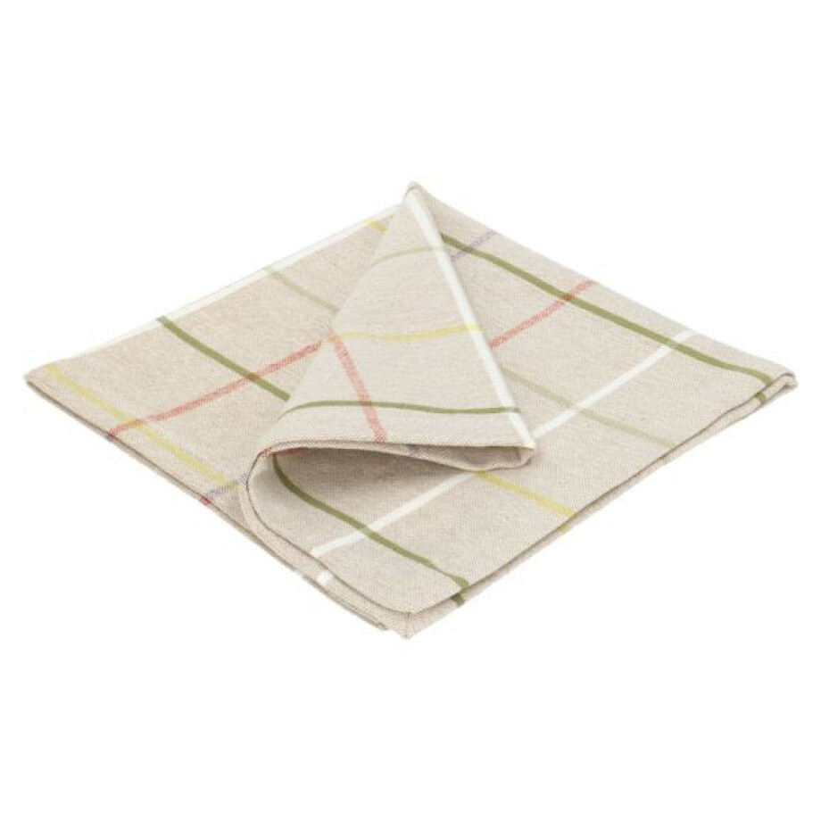 Servet, gerecycled katoen, ruit, 40 x 40 cm afbeelding 1