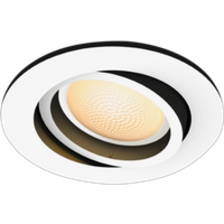 Philips Hue Milliskin inbouwspot White Ambiance - rond - Wit Philips Hue Milliskin inbouwspot White Ambiance - rond - Wit afbeelding