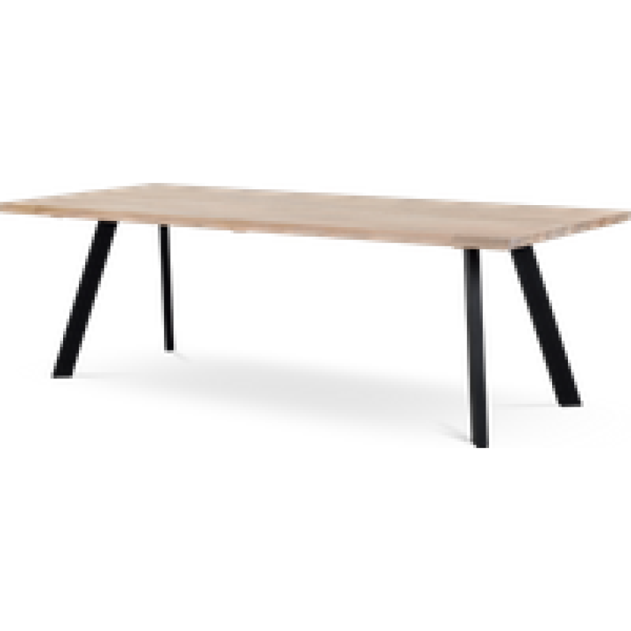 Fred houten eettafel whitewash - 240 x 100 cm afbeelding 1