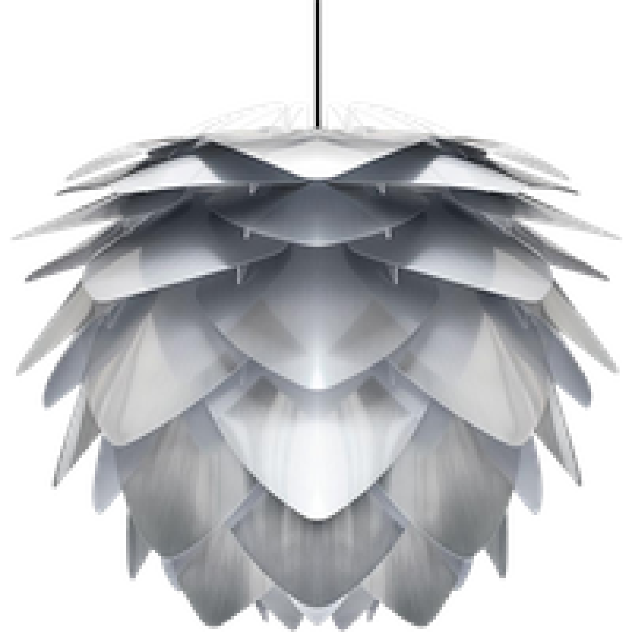 Silvia Medium hanglamp brushed steel - met koordset zwart - Ø 50 cm afbeelding 1