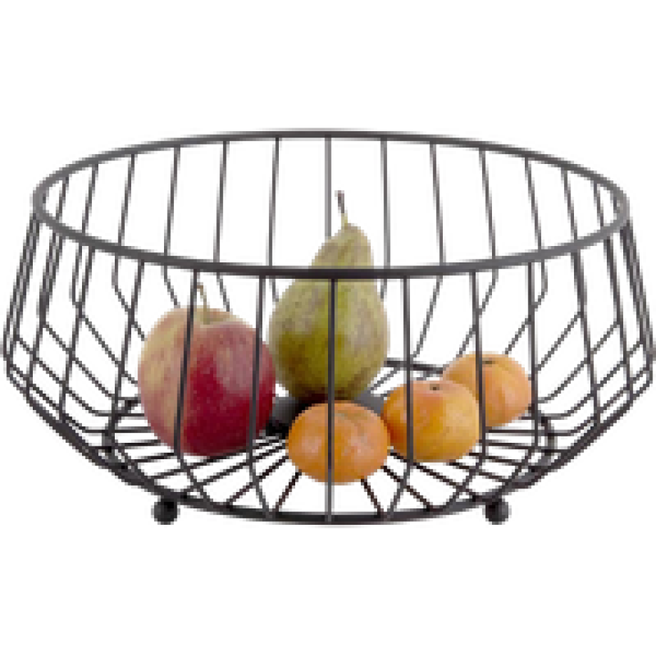 Linea fruitmand zwart - Ø 30 cm afbeelding 1