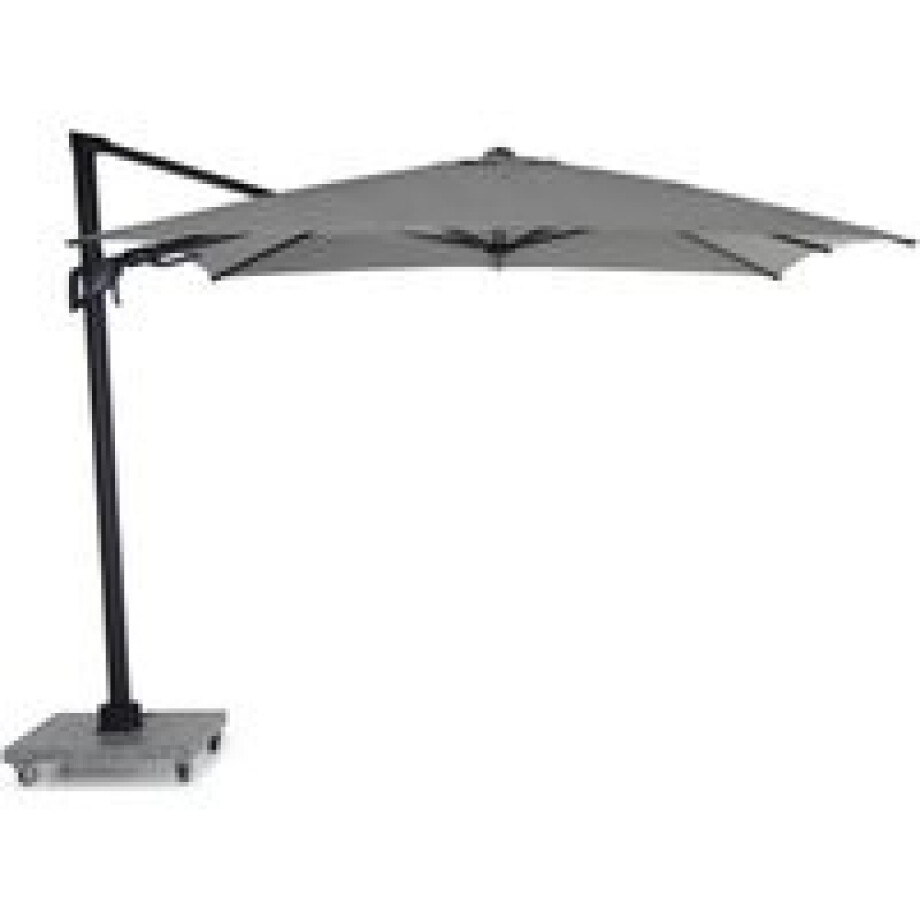 Santika Belize Deluxe parasol 300 cm x 300 cm antraciet frame/ mid grey (excl.voet) afbeelding 1
