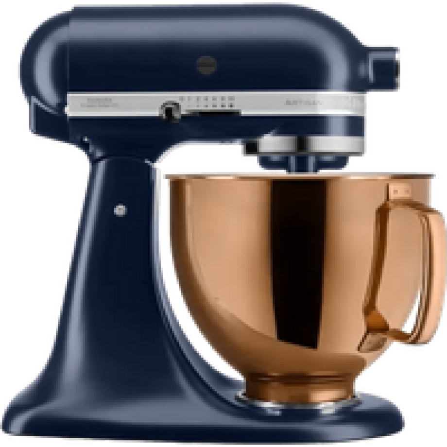 KitchenAid Artisan Mixer 5KSM125EIB Blauw + Design Mengkom Koper KitchenAid Artisan Mixer 5KSM125EIB Blauw + Design Mengkom Koper afbeelding