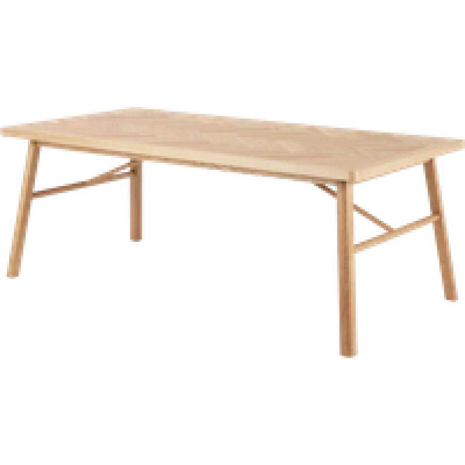 Gwen houten eettafel naturel visgraat - 200 x 100 cm afbeelding 1