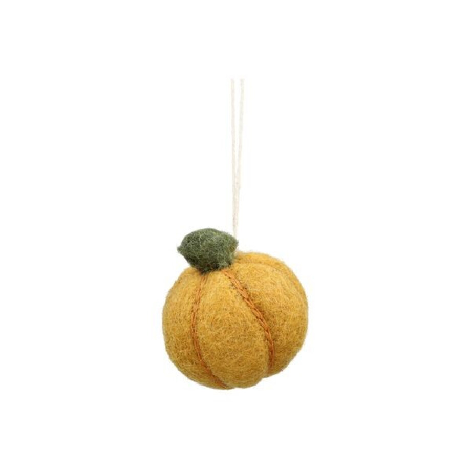 Hanger pompoen, vilt, geel afbeelding 1