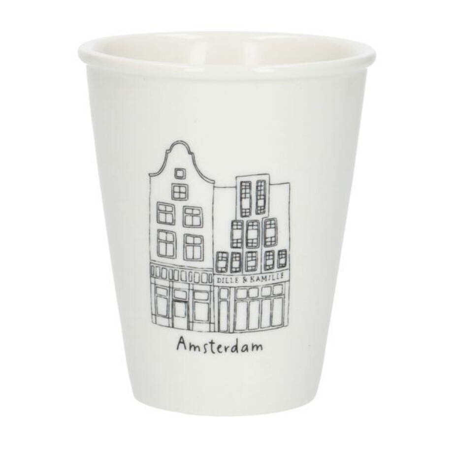 Gevel mok, Amsterdam Nieuwendijk, porselein, 200 ml Gevel mok, Amsterdam Nieuwendijk, porselein, 200 ml afbeelding 1