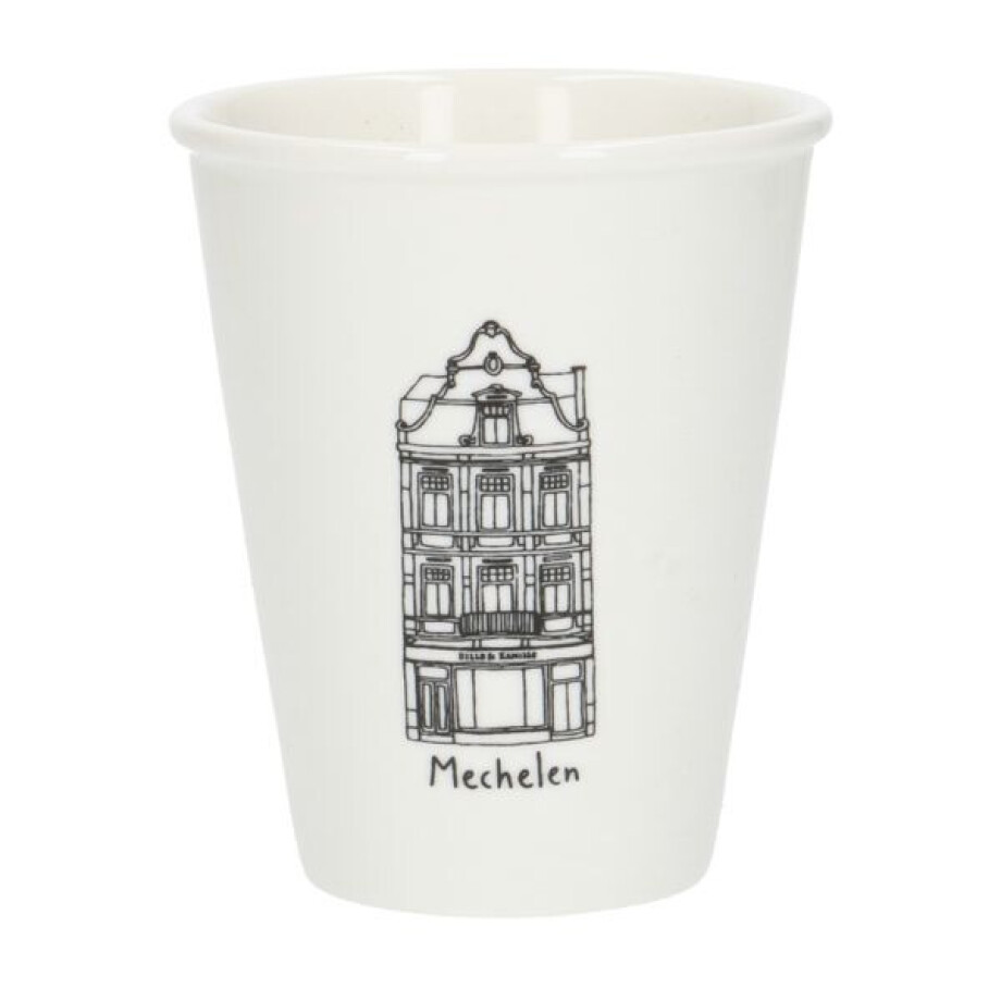 Gevel mok, Mechelen, porselein, 200 ml Gevel mok, Mechelen, porselein, 200 ml afbeelding 1