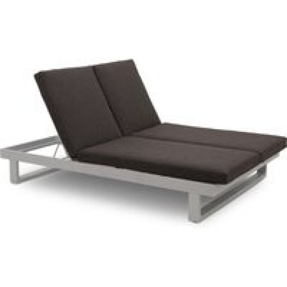 Lifestyle Massimo ligbed met kussen wit/dark grey afbeelding 1