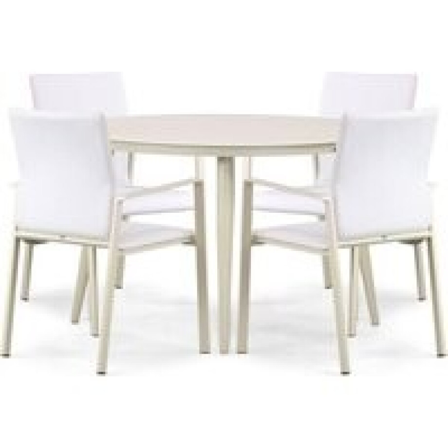 Lifestyle Rome/Vienna 120 cm dining tuinset 5-delig Lifestyle Rome/Vienna 120 cm dining tuinset 5-delig afbeelding 1