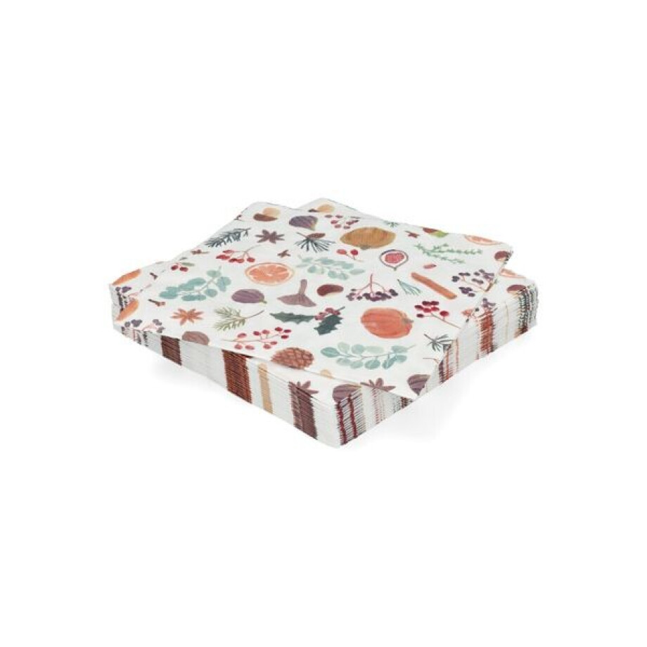 Servetten, papier, specerijen, 33 x 33 cm, 20 stuks afbeelding 1