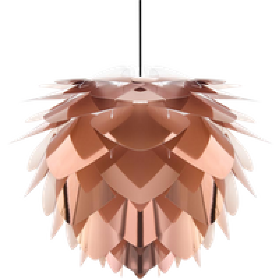 Silvia Mini hanglamp copper - met koordset zwart - Ø 32 cm afbeelding 