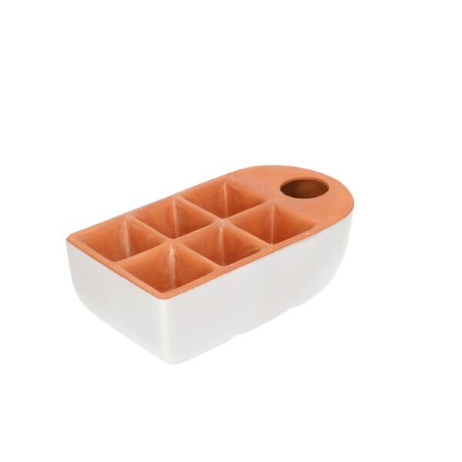 Kweekbakje met waterreservoir, terracotta, 20 x 11 cm Kweekbakje met waterreservoir, terracotta, 20 x 11 cm afbeelding 1