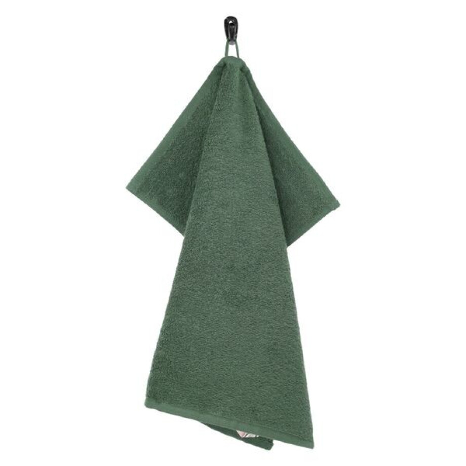 Keukendoek, Recycled katoen, Donkergroen, 50 x 50 cm Keukendoek, Recycled katoen, Donkergroen, 50 x 50 cm afbeelding 1