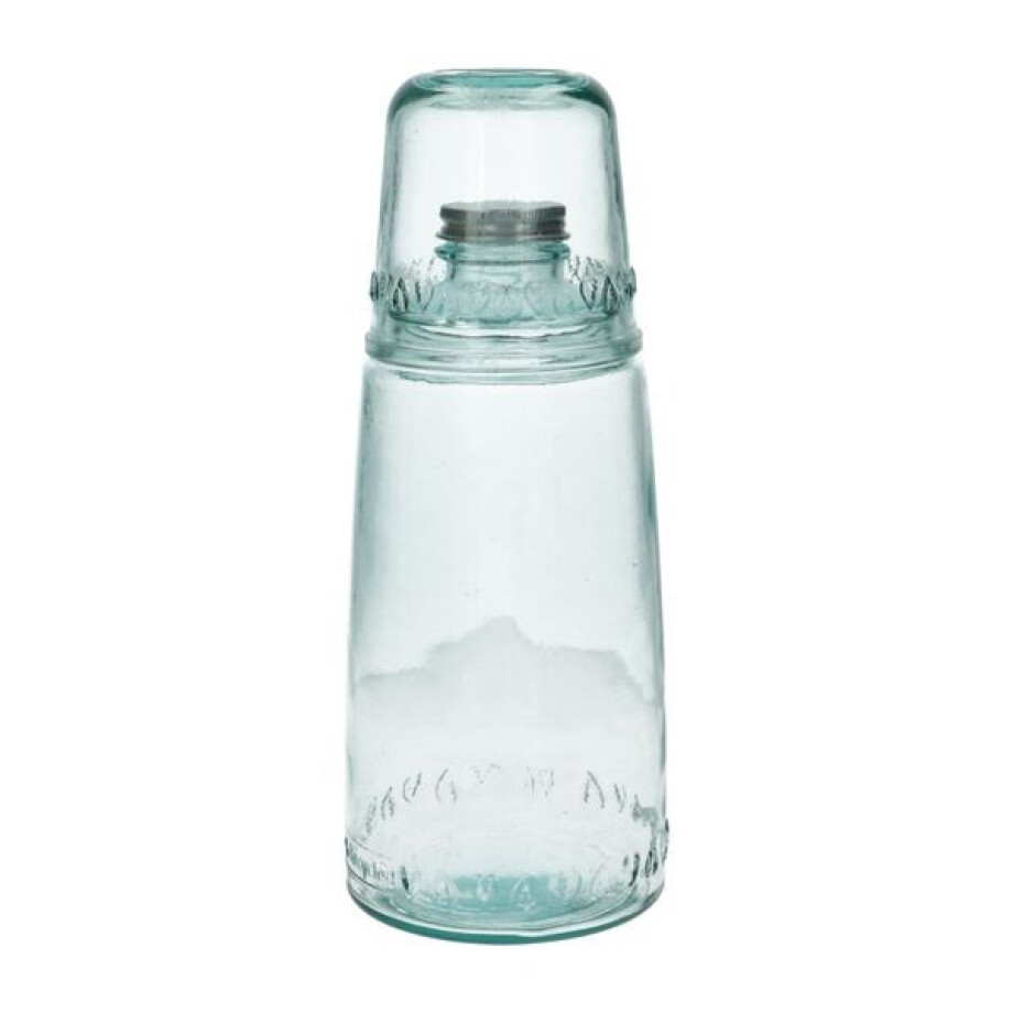 Fles met glas, recycled glas Fles met glas, recycled glas afbeelding 1