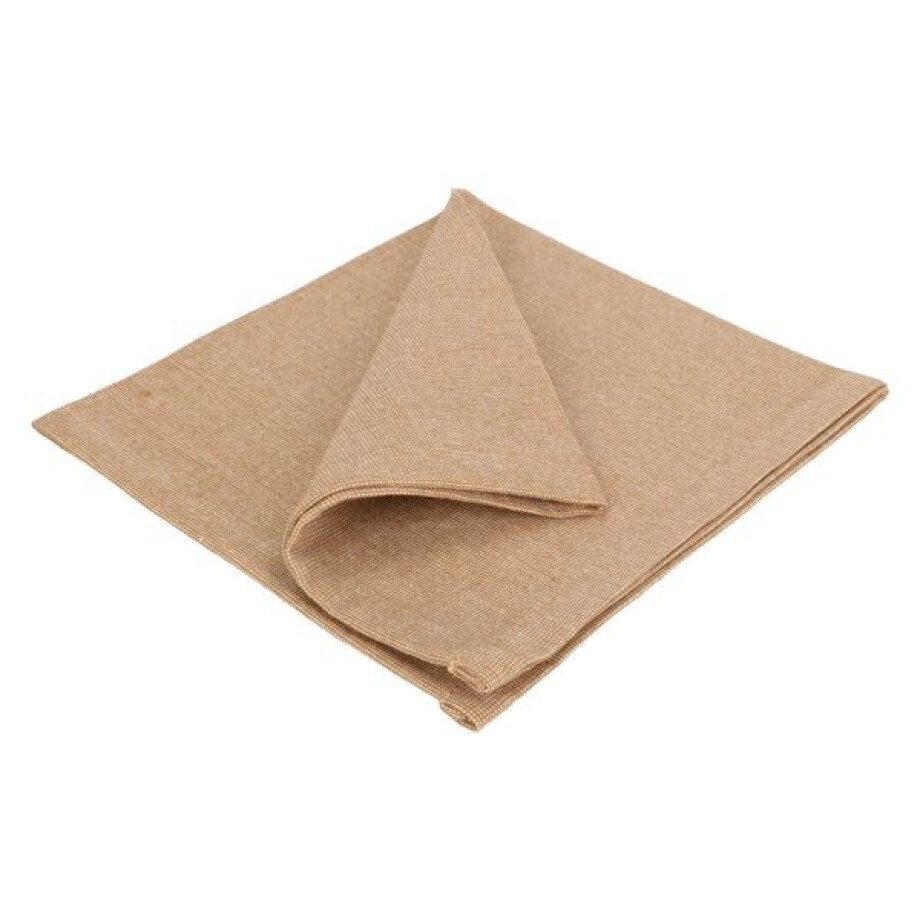Servet, GOTS bio-katoen, zand, 40 x 40 cm Servet, GOTS bio-katoen, zand, 40 x 40 cm afbeelding 1