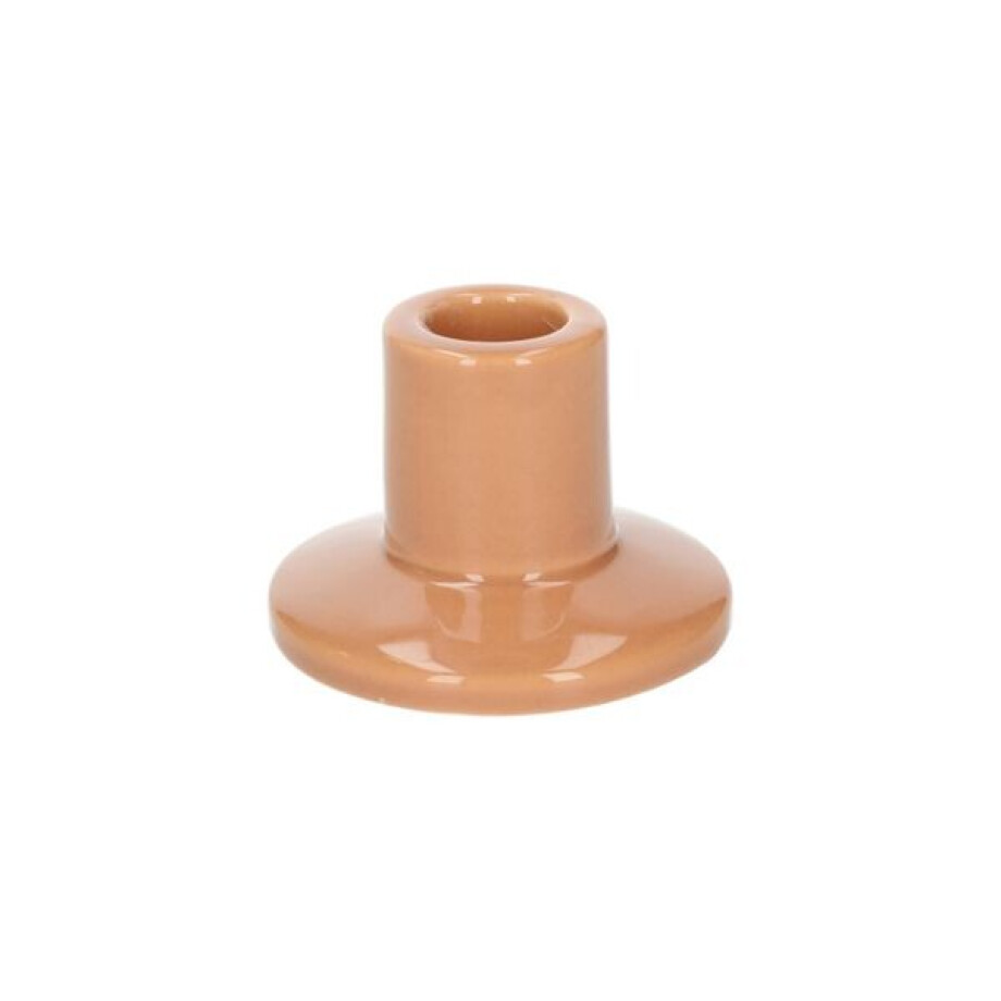 Kandelaar, porselein, terracotta, laag afbeelding 1