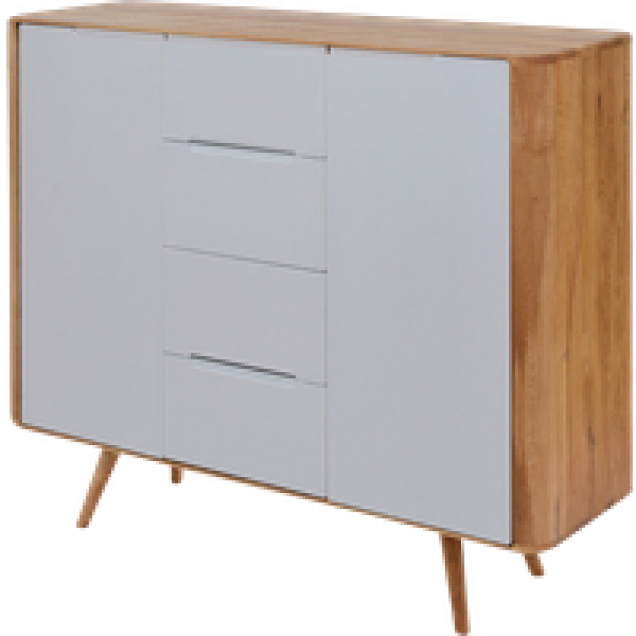 Ena dresser 135 houten ladekast naturel - 135 x 110 cm afbeelding 1