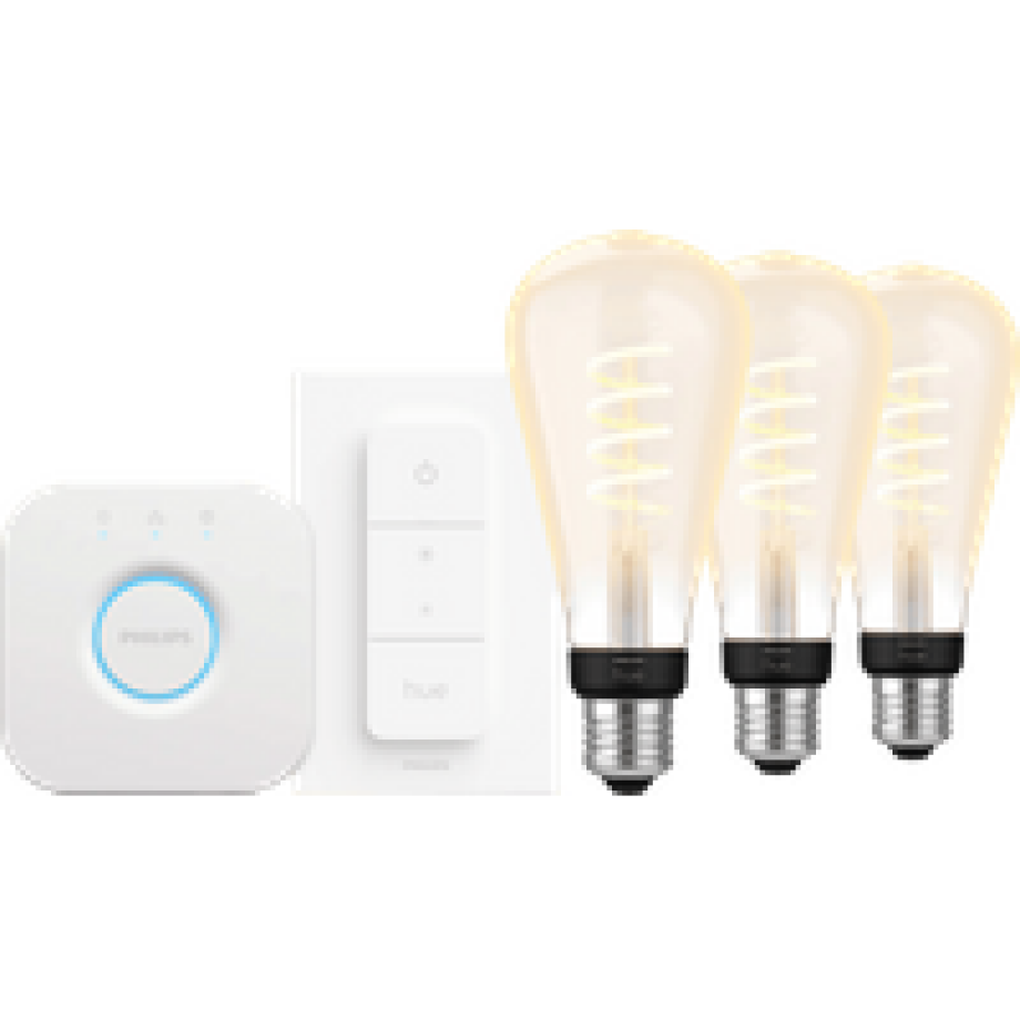 Philips Hue Filament White Ambiance Edison XL 3-Pack Startpakket afbeelding 