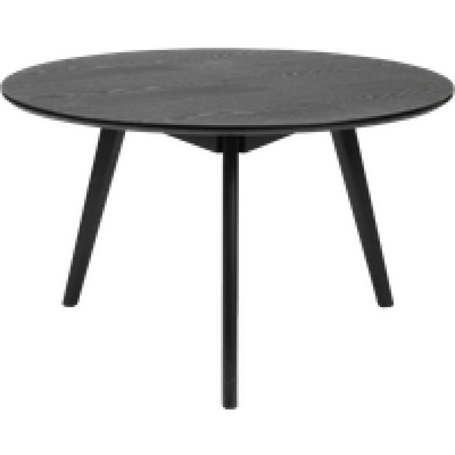 Yumi ronde houten salontafel zwart  - Ø90 cm afbeelding 1