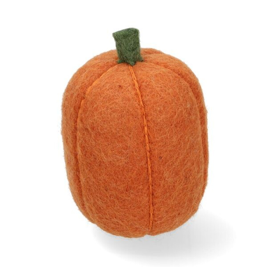 Pompoen langwerpig, vilt, oranje, 9 cm Pompoen langwerpig, vilt, oranje, 9 cm afbeelding 1