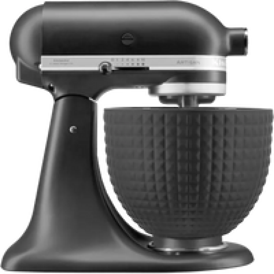 KitchenAid Artisan Mixer 5KSM125EBM Mat Zwart + Design Mengkom Zwart afbeelding 