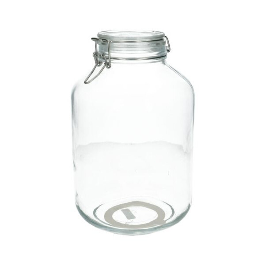 Beugelpot, rond, 5 liter, hittebestendig glas Beugelpot, rond, 5 liter, hittebestendig glas afbeelding