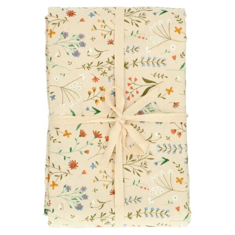 Tafelkleed, GOTS bio-katoen, veldbloemen, 145 x 300 cm afbeelding 1