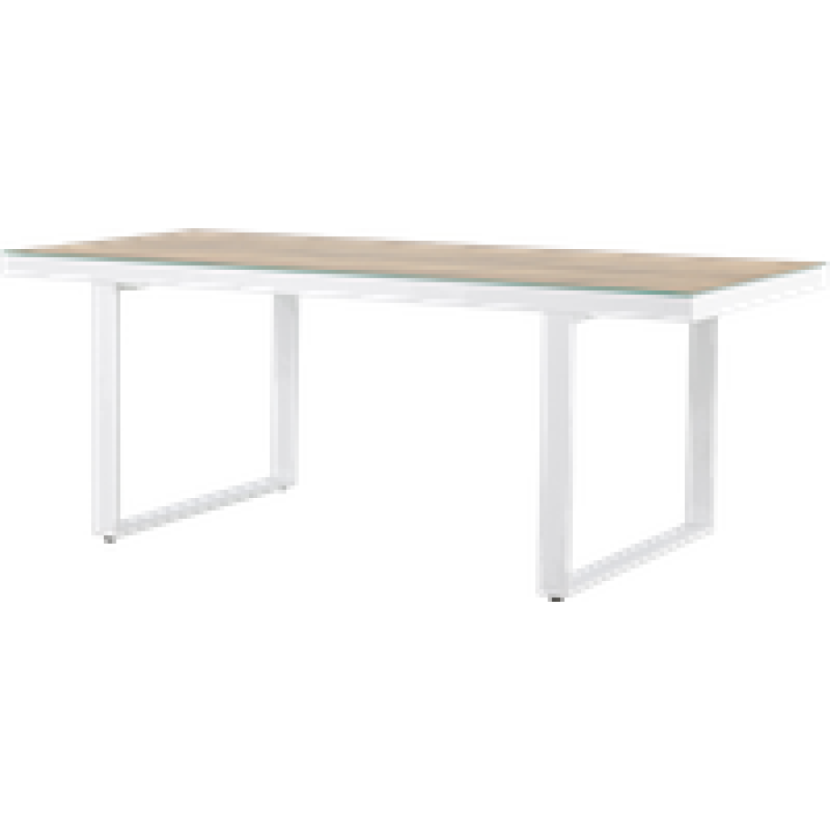 Mathijs aluminium tuintafel wit - 200 x 90 cm afbeelding 1