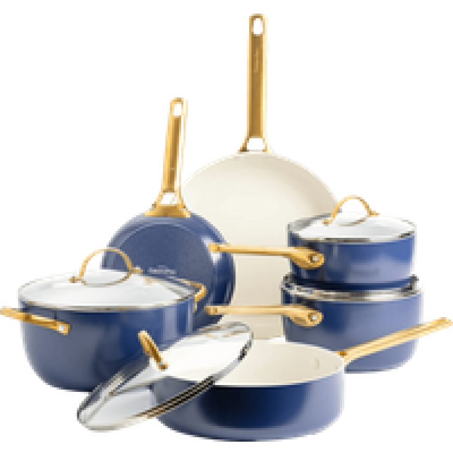 GreenPan Padova pannenset 10-delig Oxford Blue GreenPan Padova pannenset 10-delig Oxford Blue afbeelding