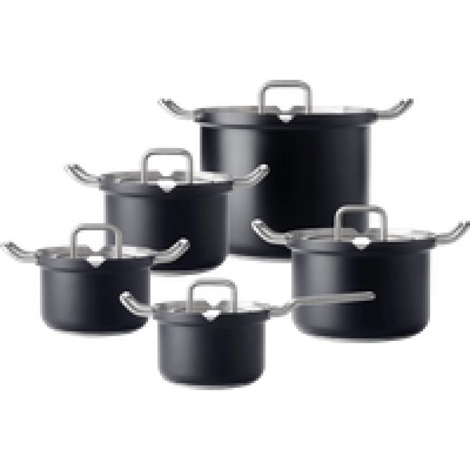 BK-Q-Linair Master Glas Black Pannenset 5-delig BK-Q-Linair Master Glas Black Pannenset 5-delig afbeelding