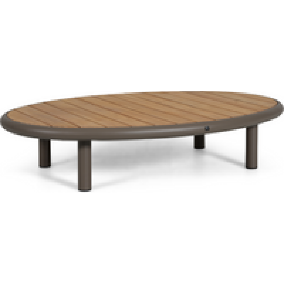 Santika Wave lounge tafel met teakhout tafelblad Santika Wave lounge tafel met teakhout tafelblad afbeelding 1