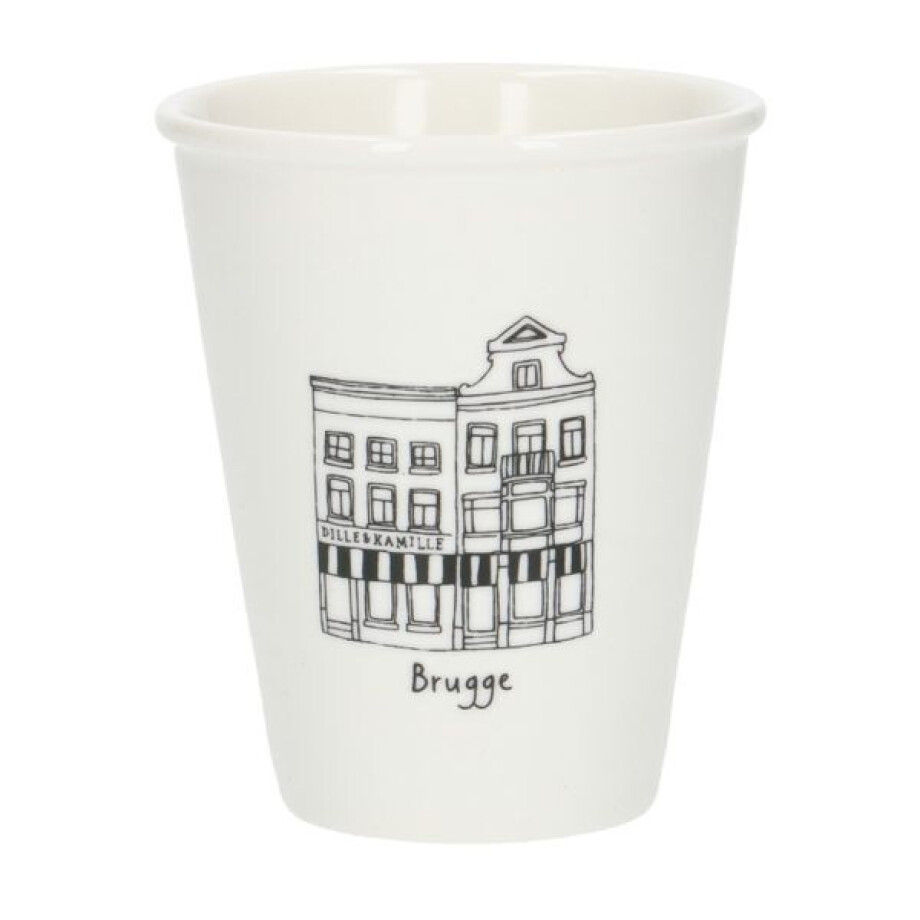 Gevel mok, Brugge, porselein, 200 ml Gevel mok, Brugge, porselein, 200 ml afbeelding 1