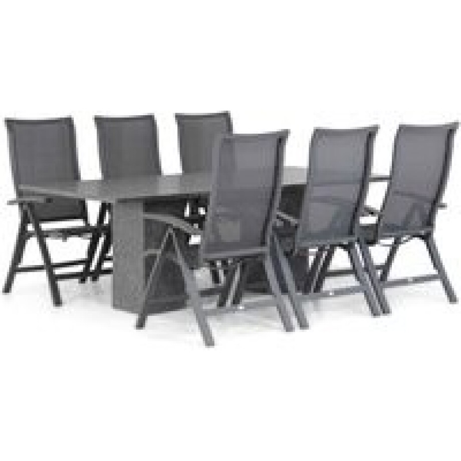 Presto Lucardo/Graniet 220 cm dining tuinset 7-delig Presto Lucardo/Graniet 220 cm dining tuinset 7-delig afbeelding 1