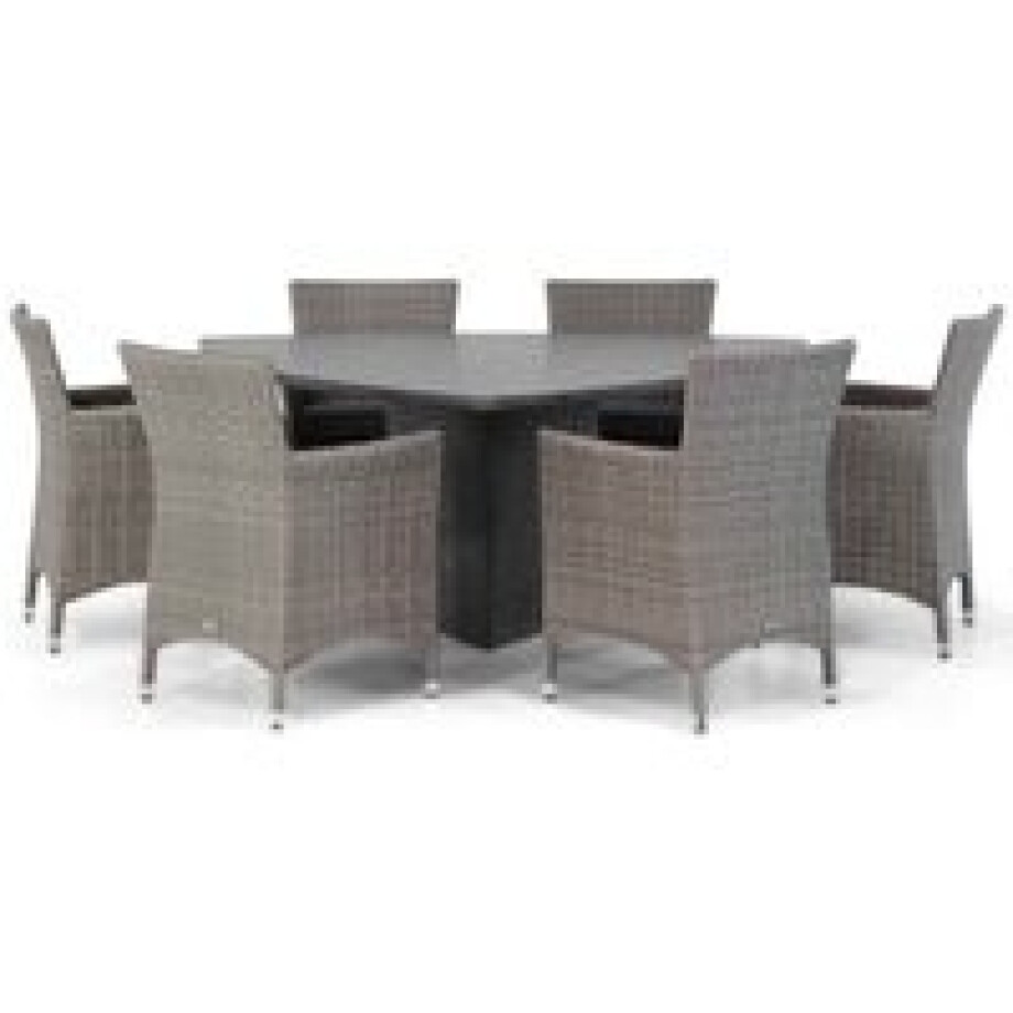 Garden Collections Dublin/Graniet 170 cm triangel dining tuinset 7-delig Garden Collections Dublin/Graniet 170 cm triangel dining tuinset 7-delig afbeelding 1