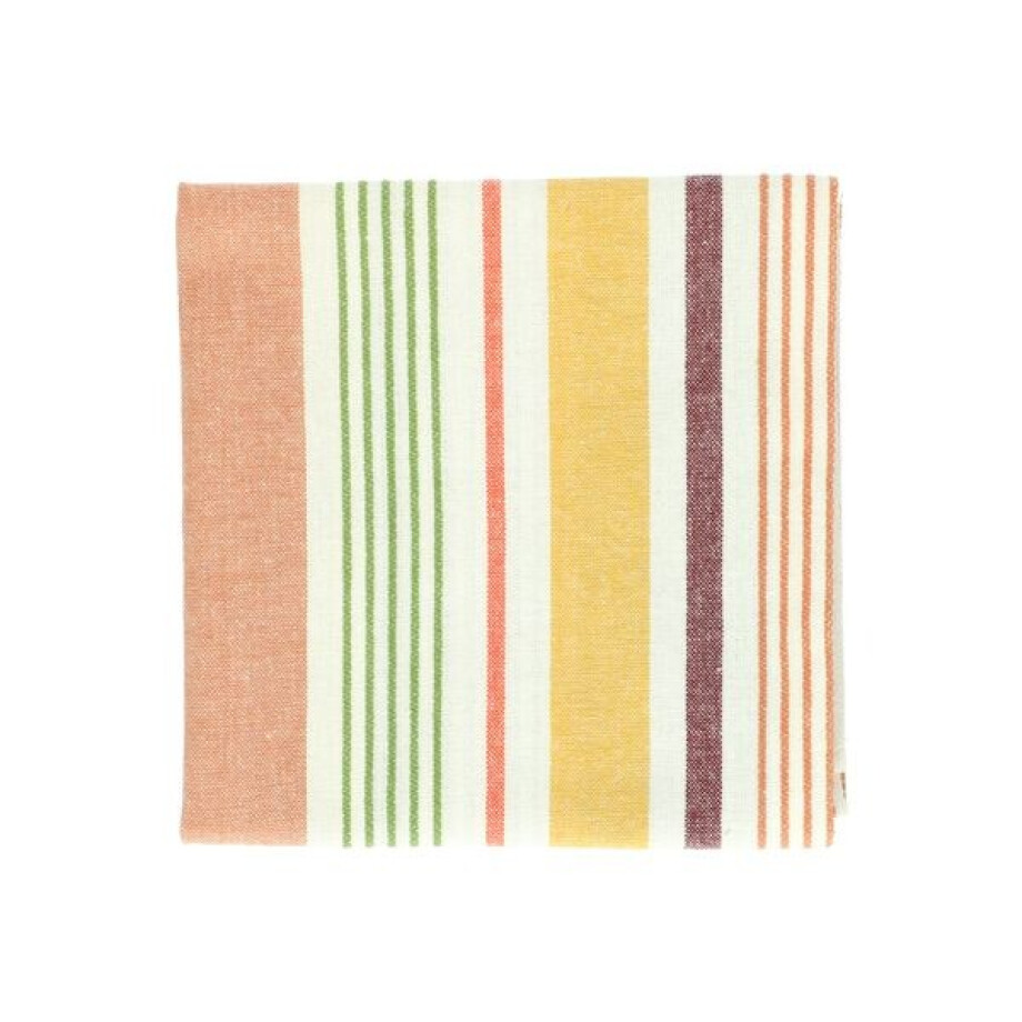 Theedoek, bio-katoen, meerkleurig gestreept, 50 x 70 cm Theedoek, bio-katoen, meerkleurig gestreept, 50 x 70 cm afbeelding 1