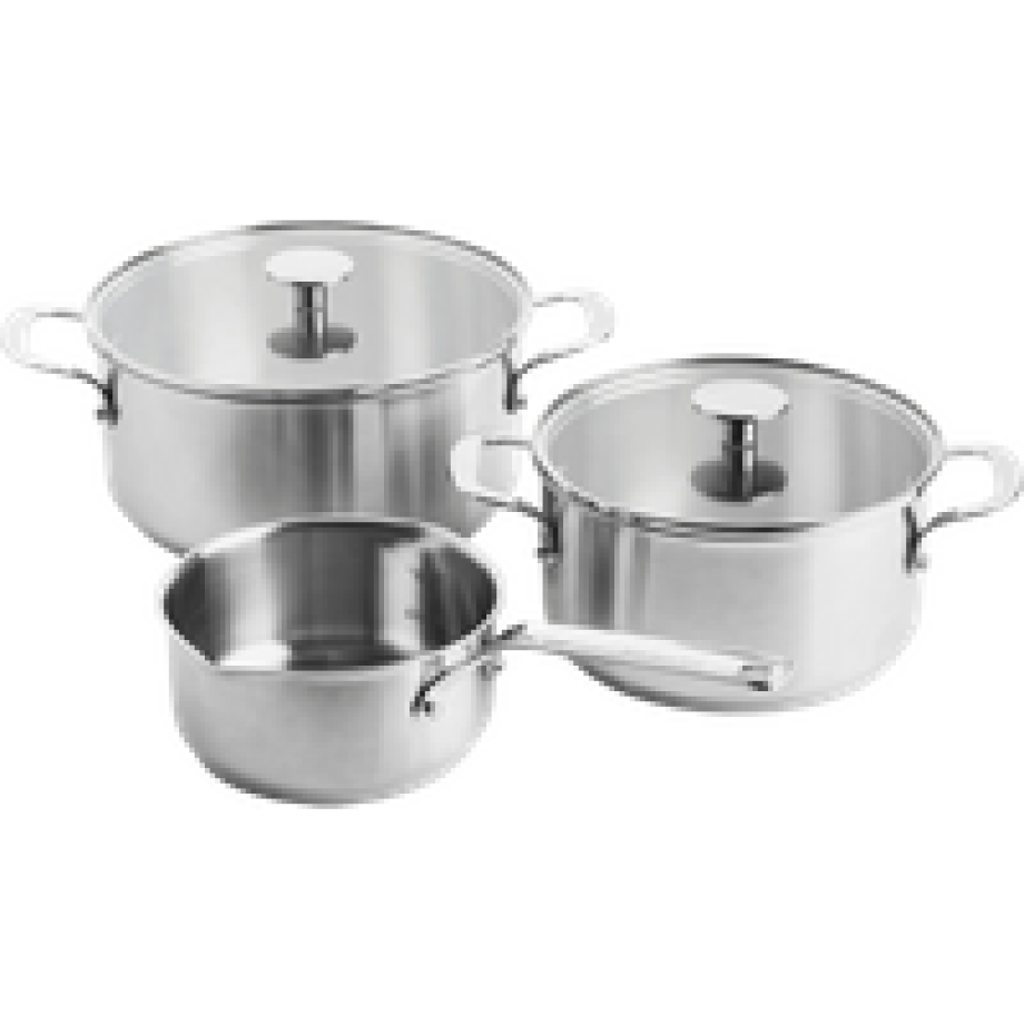 KitchenAid rvs Pannenset 3-delig afbeelding 